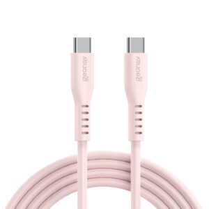 Foto Geonav Cabo em silicone USB-C para USB-C na cor rosa