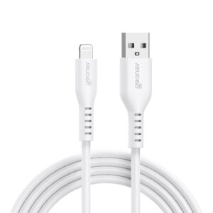 Foto Geonav Cabo em silicone USB-A para Lightning Branco